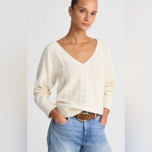 NWT Madewell V-Neck Pullover Sweater in Merino Wool